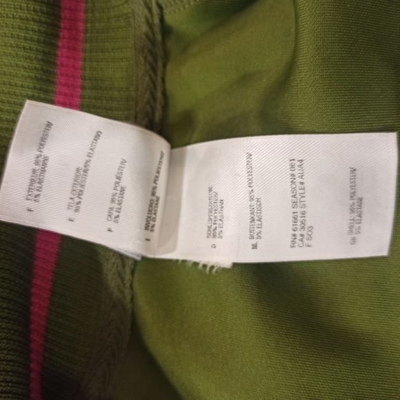 The North Face Girls M A5 SeriesOlive Green w Pink AccentsWarm-Up Jacket - Picture 8 of 15